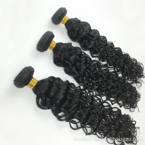 100% human hair water wave one bundle 100g,natural color 8A virgin hair water curl hair extensions